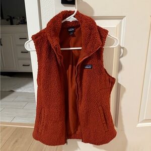 Patagonia Rust Orange Fleece Vest